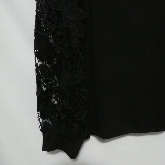 EMERY ROSE | 1XL | Black Off-Shoulder Lace Sleeve Top - Picture 6 of 14